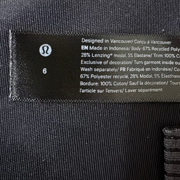 LULULEMON Ribbed Softstreme Cropped Tank Top in Black Size 6 Nulu Athleisure - Picture 5 of 7